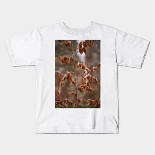 Rime on branches in the early winter Kids T-Shirt